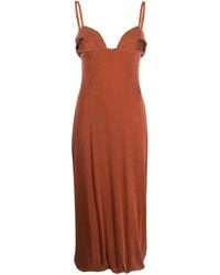 Jacquemus - Midi-Jurk Met Bustiere Hals - Lyst