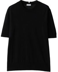 Burberry - Round-neck Wool T-shirt - Lyst