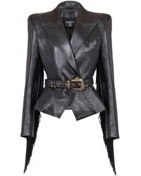 Balmain - Jolie Madame Fringed Leather Jacket - Lyst