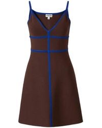 STAUD - Contrast-Trim Sleeveless Mini Dress - Lyst