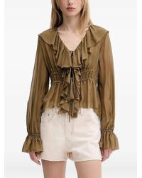 Miss Sixty - Top con volantes y cordones - Lyst