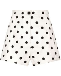 Dolce & Gabbana - Polka Dot-print High-waisted Shorts - Lyst