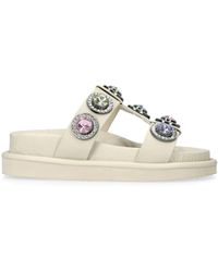 Kurt Geiger - Orson Slippers Verfraaid Met Kristallen - Lyst