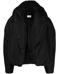 Saint Laurent - Silk Taffeta Oversized Cropped Jacket - Lyst