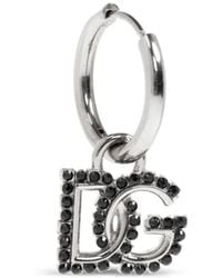 Dolce & Gabbana - Hoop Dg-Logo Single Earring - Lyst