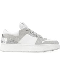 Jimmy Choo - Florent/f Leather & Glitter Sneaker - Lyst