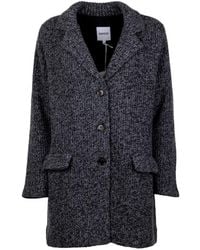 Aspesi - Chunky-Knit Single-Breasted Coat - Lyst