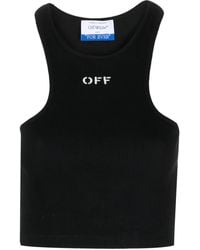 Off-White c/o Virgil Abloh - Off-stamp クロップド リブトップ - Lyst