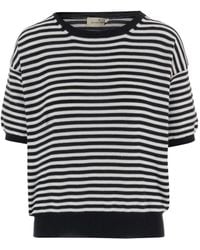 Bruno Manetti - Striped-Pattern Crew-Neck Sweater - Lyst