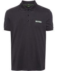 BOSS - Polo à logo en caoutchouc - Lyst