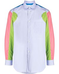 Comme des Garçons - Colour-block Panelled Cotton Shirt - Lyst