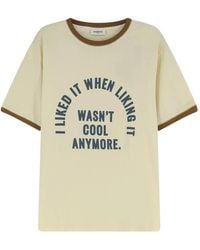 Pompeii3 - Slogan-Print Ringer T-Shirt - Lyst