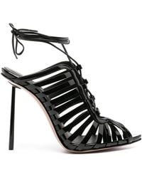 Le Silla - Cage 120mm Patent-leather Sandals - Lyst