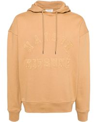 Maison Kitsuné - Logo-Embroidered Cotton Hoodie - Lyst