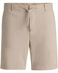 BOSS - Drawstring Chino Shorts - Lyst