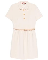 Max Mara - Vestido Camisero Con Botones Y Cinturón - Lyst