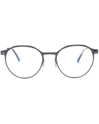 Tom Ford - Round-Frame Clear-Lenses Glasses - Lyst