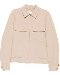 Sandro - Seersucker-Effect Zip-Up Jacket - Lyst