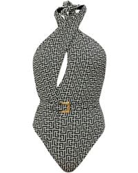 Balmain - Badpak Met Geometrisch Patroon - Lyst