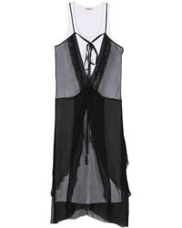 N°21 - Layered Silk Midi Dress - Lyst