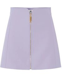 Elisabetta Franchi - Zip-Front Mini Skirt - Lyst