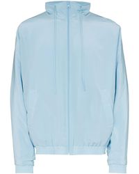 Jacquemus Zip Up Silk Track Jacket - Blue