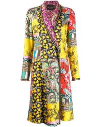 Etro Abrigo con diseño patchwork - Amarillo