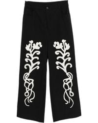 Kinyan Lam - Applique Hand Embroidery Straight Jeans - Lyst