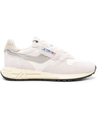 Autry - Reelwind Low Sneakers In White Nylon And Suede - Lyst