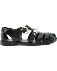 Moschino - Jelly Logo-Lettering Sandals - Lyst
