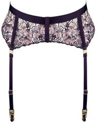 Bordelle - Amela Floral-Lace Suspender Belt - Lyst