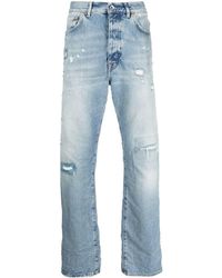 Purple Brand - Distressed Straight-leg Jeans - Lyst