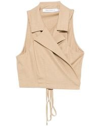 SIMONA CORSELLINI - Wrap-Style Cropped Top - Lyst