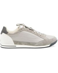 Brunello Cucinelli - Leather Panelled Sneakers - Lyst