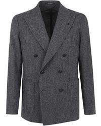 Tagliatore - Herringbone Double-Breasted Jacket - Lyst
