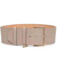 Guess - Danya Logo-Charm Pebbled-Effect Belt - Lyst