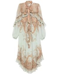 Zimmermann - Abito Con Ruches E Stampa Paisley - Lyst