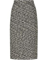 Gucci - Textured Midi Skirt - Lyst