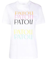 Patou - Katoenen T-shirt Met Logoprint - Lyst