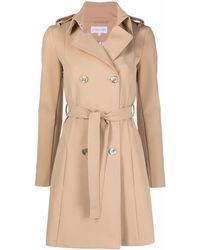 Patrizia Pepe - Double-Breasted Belted Trench Coat - Lyst