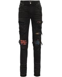 Amiri - Mx1 Patch Distressed Slim-Leg Jeans - Lyst