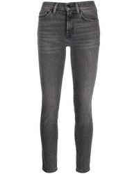 7 For All Mankind - Mid-rise Cropped Skinny Jeans - Lyst