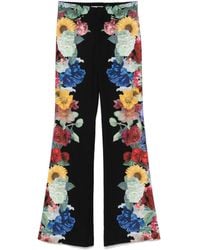 Alice + Olivia - Hose Mit Blumen-Print - Lyst
