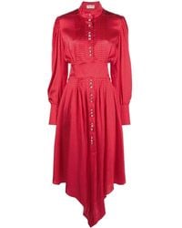 Alexandre Vauthier - Asymmetric Polka-Dot Silk Dress - Lyst
