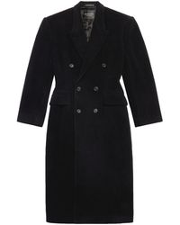 Balenciaga - Cinched Double-breasted Wool Coat - Lyst