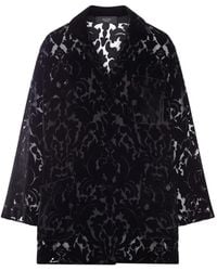 Gucci - Floral Devoré Velour Shirt - Lyst