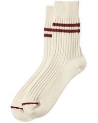 RoToTo - Striped Ribbed Socks - Lyst