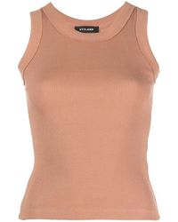 Styland - Top De Canalé Fino Sin Mangas - Lyst