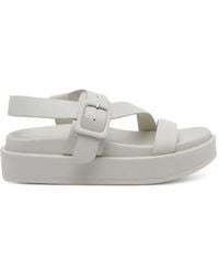 Paloma Barceló - Buckle-Fastening Round-Toe Sandals - Lyst