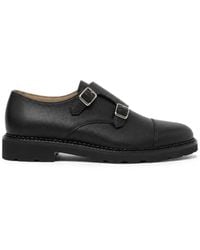 SCAROSSO - Oswald Grain-Leather Monk Shoes - Lyst